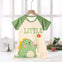 JF Green & Cream Color Girls' nightdress Cotton Korean version T-Shirt TP6060B